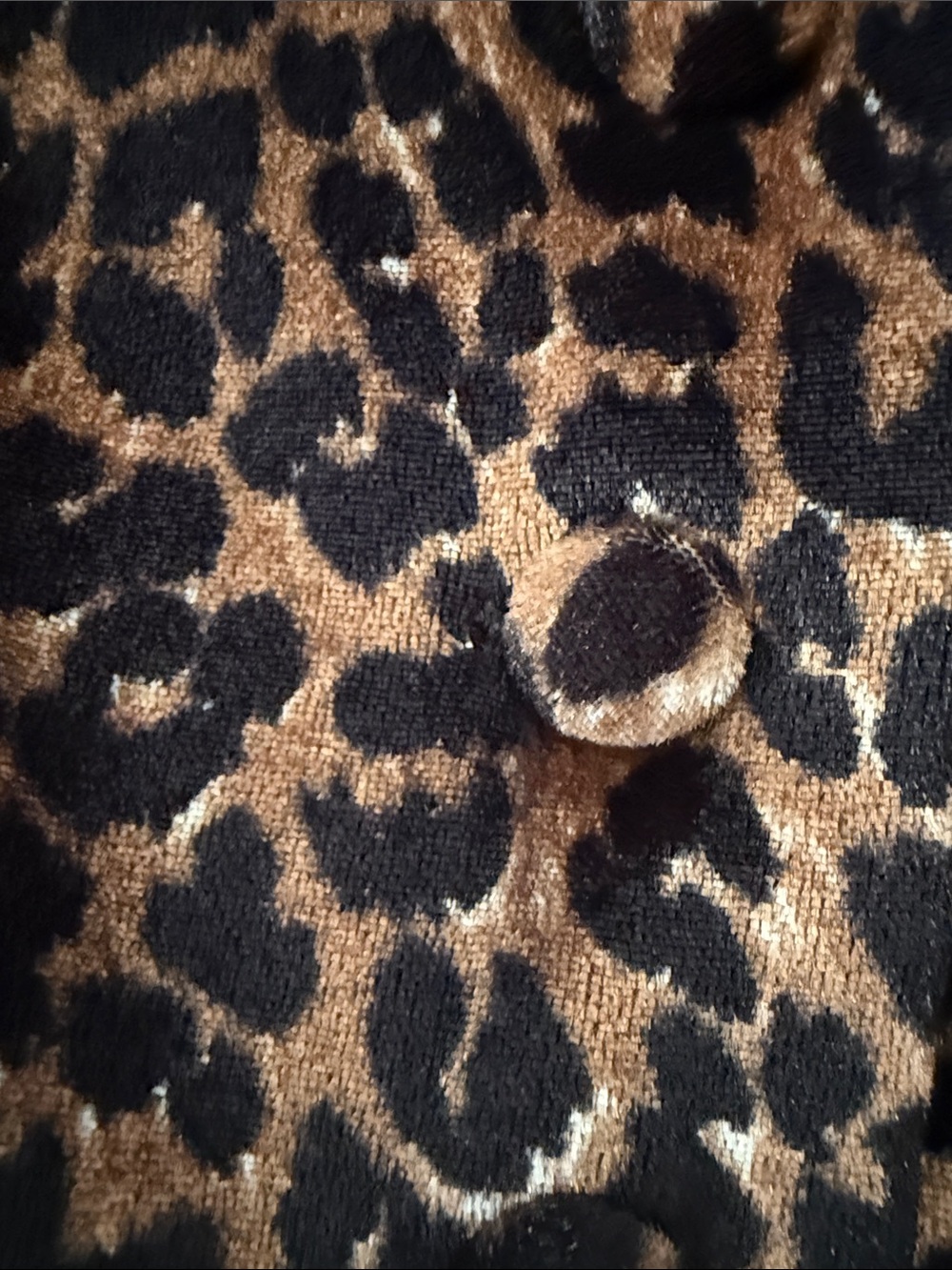 Leopard Print Velvet Vest - Brown/Black - Picture 4 of 5